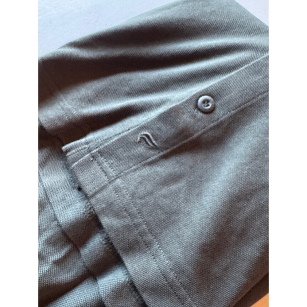 Fabletics Men’s 2X Dark Olive Green Long Sleeve Button Down Shirt Stretch Pocket - Picture 11 of 11